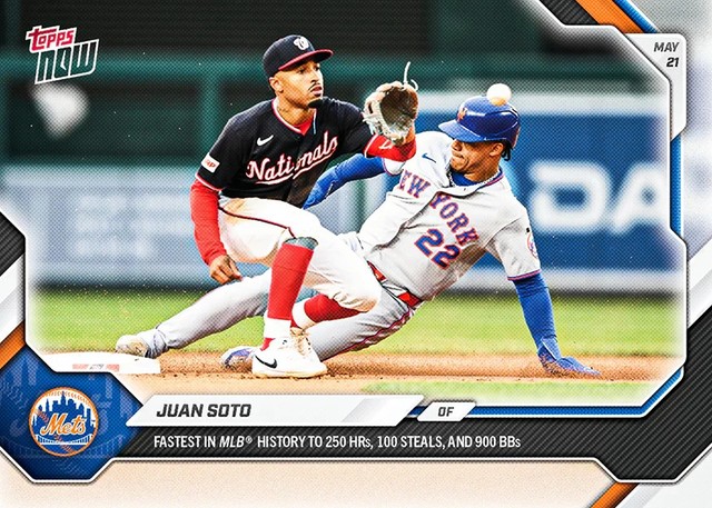 Juan Soto - 250 Hr 100 Steals 900 Rbi - 2026 MLB Topps Now #227 New York Mets