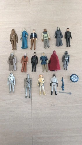 Star Wars 16 Figures, Accessories, Made Hong Kong Vintage 1977-1984! Obi-wan, IG