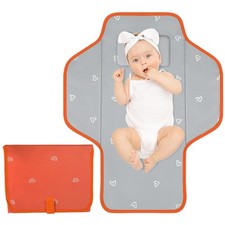 Baby Portable Changing Pad Travel - Waterproof Compact Diaper Changing Mat wi...