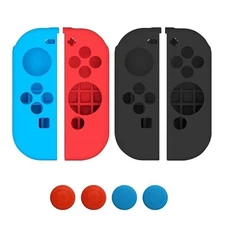 Silicone Case For Nintendo Switch Oled Joy-con Skin Protective Thumbsticks Cap