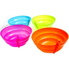 4 Kids Sip A Bowl Bpa Free Built In Straw Plate Plastic Cereal Soup Drink Snack