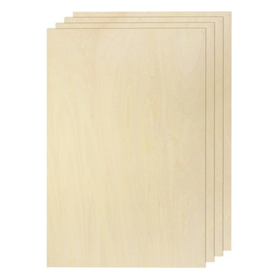 4 St. Lindenholzplatten 12x18x1/16'' unbehandelt