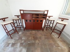 DYRLUND Danish modern bar by KNUD BENT + 4 bar stools - TEAK 60s - Top condition