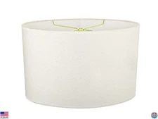 Aspen Creative 37021 Off-White Oval Hardback Spider Lamp Shade – 15.5" Wide x 10