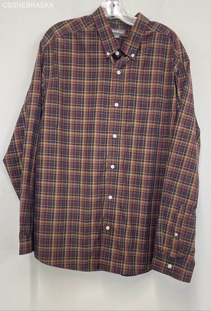 Eddie Bauer Multicolor Plaid Button Down Long Sle… - image 1