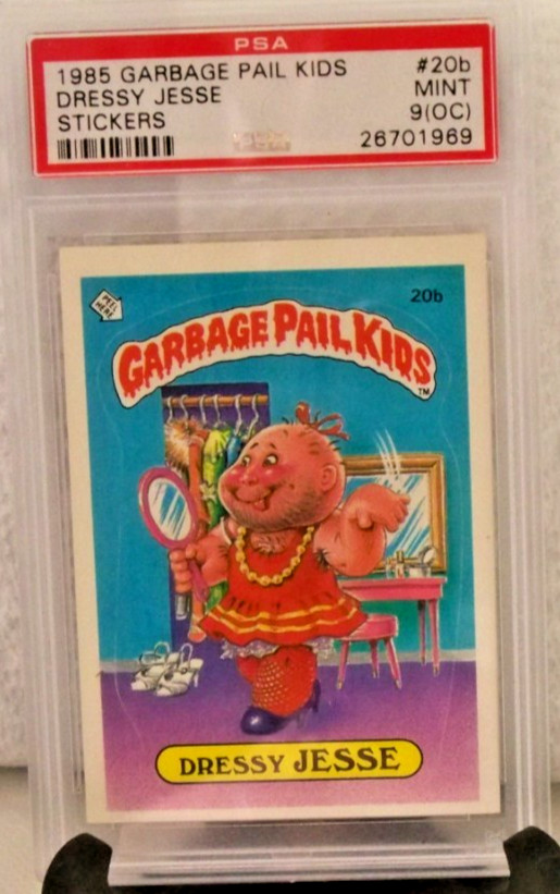 1985 GARBAGE PAIL KIDS STICKERS #20B DRESSY JESSE PSA 9 (OC)  series 1