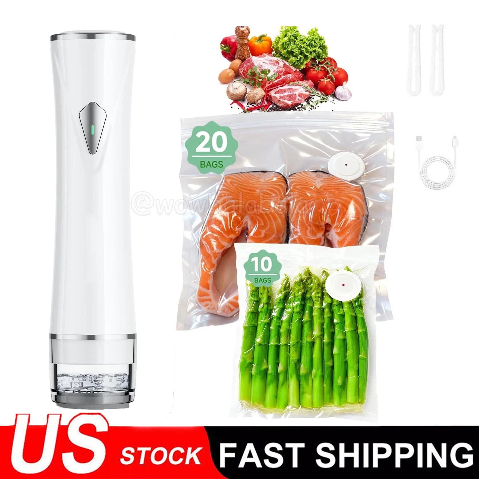 Compact Vacuum Sealer for Food Electric Portable Vacuum Sealer Machine+30Bags