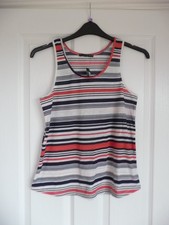 Women`s Primark Atmosphere red/white/blue stripe vest top size 8 BNWT
