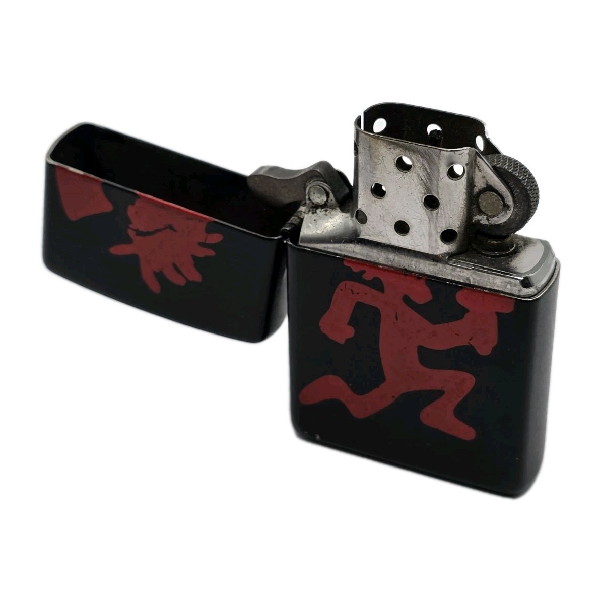 3 Pc Hatchet Man 2008 Zippo Lighter Fired, Chome Lighter and Belt