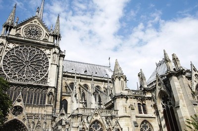 Notre Dame Rose Window Cathedral in Paris France Photo Art Print Poster 18x12
