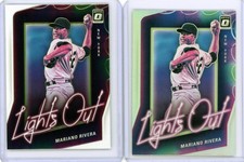 2 * MARIANO RIVERA * 2021 DONRUSS OPTIC LIGHTS OUT SILVER REFRACTOR HOLO BASE