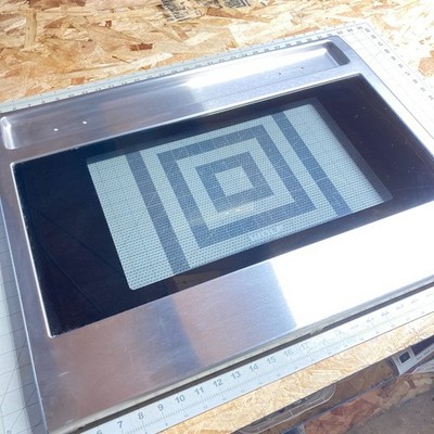 Wolf OEM 30'' Oven Door Outer Panel Skin 802940 F/S - 28'' x 21-1/2'' - w/ Logo