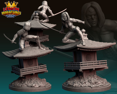 Katana Statue Model Kit  Unpainted/Unassembled