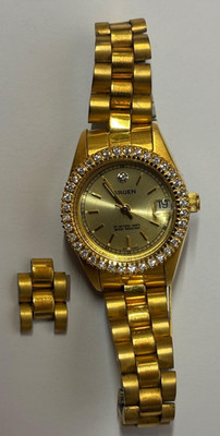 Gruen Armbanduhr Damen Quartz Analog mit  Lünetten