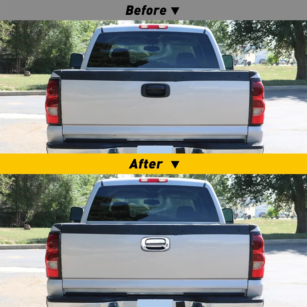 For Chevy Silverado /GMC Sierra Chrome 4* Door +Tailgate Handle Lever Cover Trim