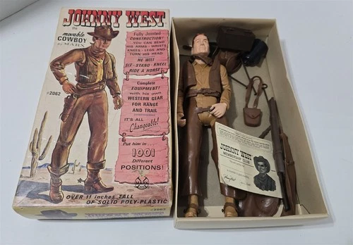 X-895 VINTAGE 1960'S MARX BEST OF THE WEST JOHNNY WEST FIGURE WITH BOX