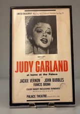 Judy Garland &ldquo;At Home At The Palace&rdquo; Original 1967 Broadway Window Card Poster