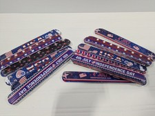 75Pcs Slap Bracelets for Kids 4th of July Slap Bracelet Bulk Snap Bracelet Party