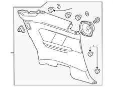 Genuine GM Ebony Driver Side Body Side Front Lower Trim Panel 20966113