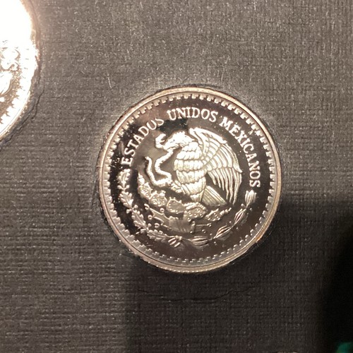 Mexiko 1993 Silber Libertad Onzas 5 Münzen Proof Set mit Etui & Geldbörse und COA SELTEN - Bild 9 von 14