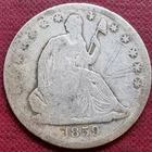 1859 S Seated Liberty Half Dollar 50c SAN FRANCISCO Circulated #93120