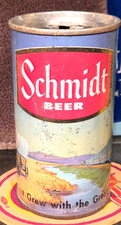 1963 GOLD BAND SCHMIDT ZIP TAB PULL TAB BEER ...