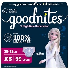 GoodNites Girls Nighttime Underwear X Small 99 Ct Multi colored Size