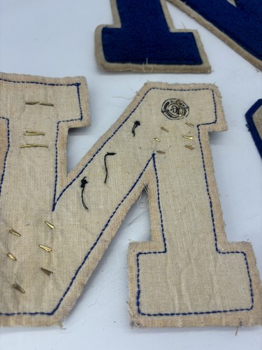 Vintage Letterman Jacke Patches Pins 1961 N Football Track Academic High School - Bild 8 von 14