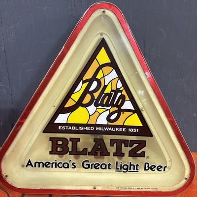 N-Vintage Plastic Lighted Sign 1980 Blatz Light Beer. Works | eBay
