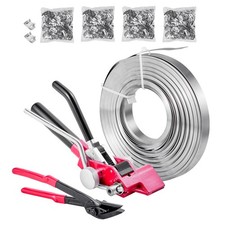 Heavy Duty Steel Banding Strapping Kit with 400 ft Straps Clasps