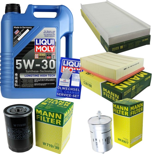 Mann Inspektionspaket 5L Liqui Moly Longtime 5W-30 FüR Audi A4 1.6 1.8 VW Passat-image