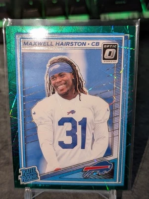 Maxwell Hairston 2025 Panini Donruss Optic Green Velocity RC Buffalo Bills - Bild 1 von 2