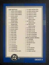 CHECKLIST A 1993 Skybox DC Comics Cosmic Teams #149