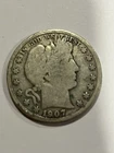1907  S Barber Half Dollar very Nice
