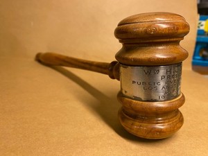 Vintage Wooden Gavel President Local 76 LA California 1944-1951