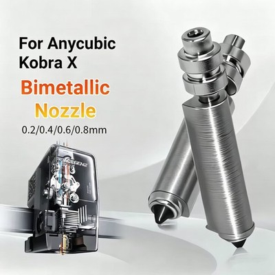 3D-Drucker für Anycubic Kobra X 0.2mm-0.8mm Hotend Steel Extruder Düsen Ersatz #