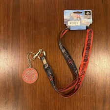 Official PlayStation God of War 2018 Logo Lanyard with ID Clip and Charm New 