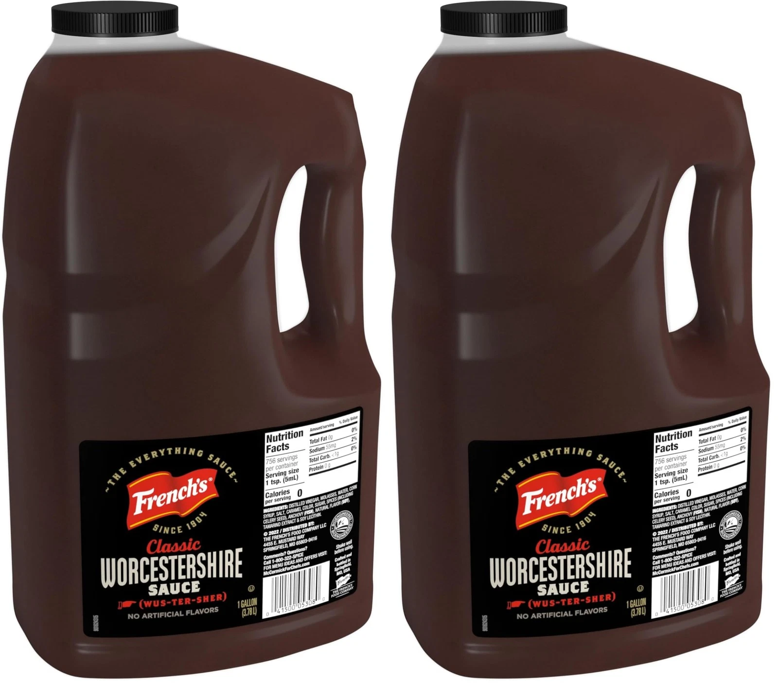 French's Worcestershire Sauce, 1 gal - 1 Gallon (Pack of 2), Original Version