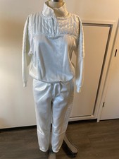 Women  s retro adidas tracksuit set. Medium, white, gently used.