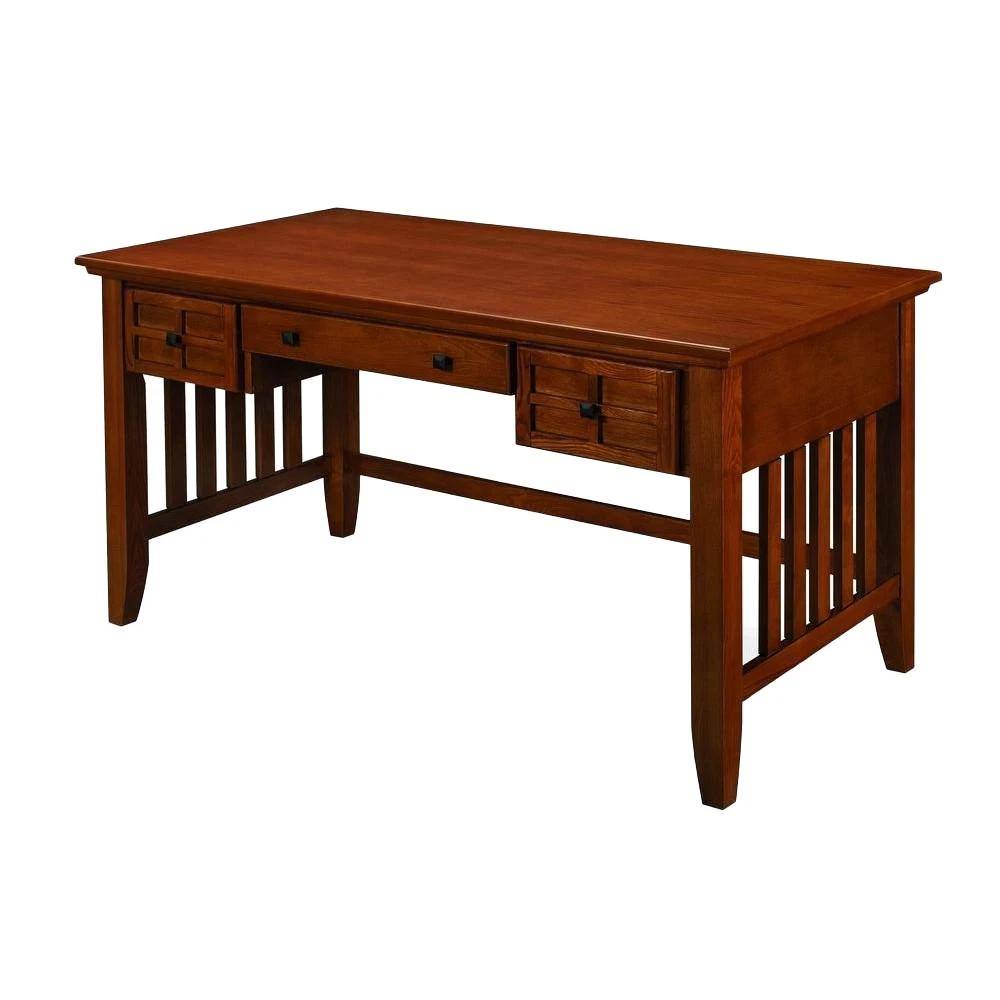 Mission Craftsman Executive Oak Computer Office Desk New eBay