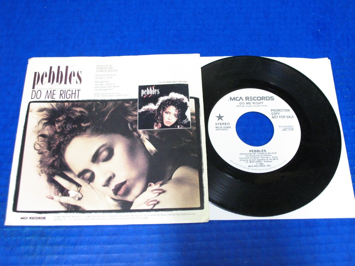 Pebbles - Do Me Right - 80s Funk Soul 45 w/PS MCA WL Promo EX