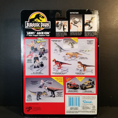 Jurassic Park Dino Trackers Jaws Jackson Figure Series2 Kenner 1993 MOC Card #51 - Picture 11 of 22