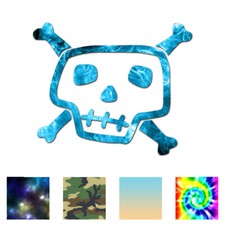 Art Skull Crossbones Bones - Decal Sticker - Multiple Patterns  Sizes - ebn2372