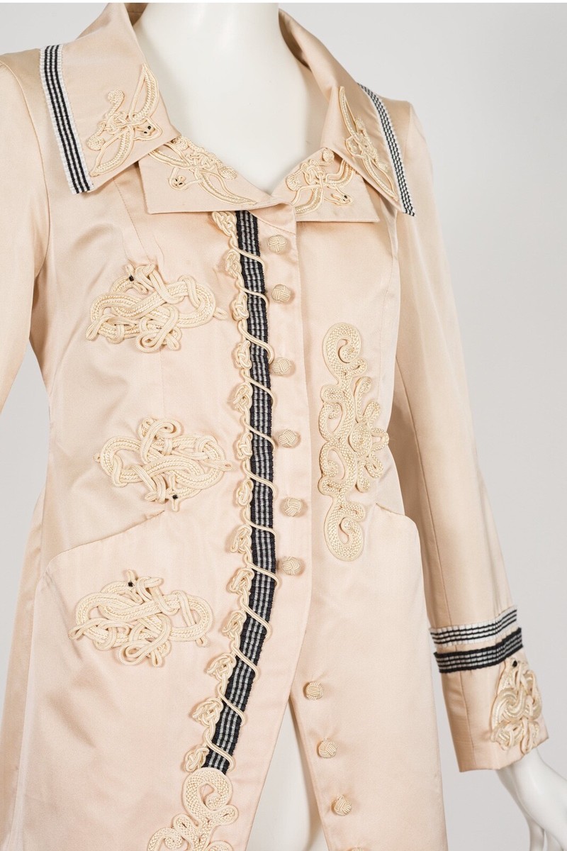 Christian Lacroix 1998 S/S Runway Vintage Cream Silk Satin