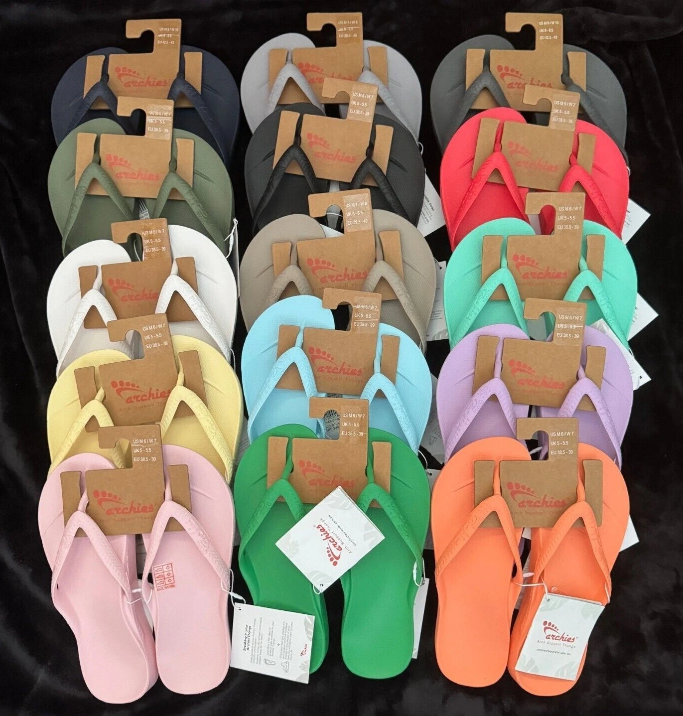 Archies Thongs / Flip Flops for Men & Women - select your size & colours - AUS
Opens in a new window