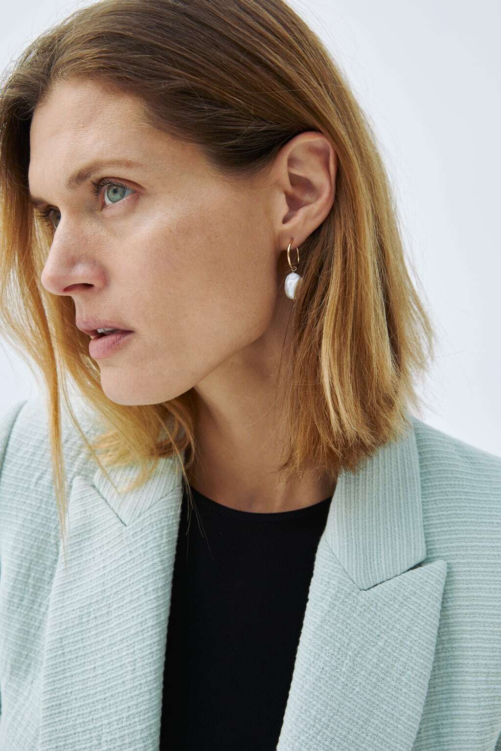 NWT NEW ZARA TEXTURED WEAVE BLAZER Oversize Mint Color Size S REF: 2014/675 /512 image 4