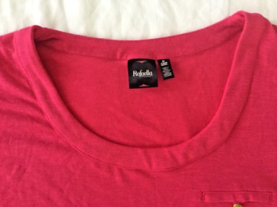 T-shirt Femme Rafaella Rose Vif - Taille S - 66% Polyester, 30% Rayon, 4% Spandex - Neuf Avec étiquettes