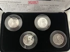 2021 Ghana Alien Silver Coin Set 4 x 0.5 oz (Rhodium, Proof, BU, Antiqued)