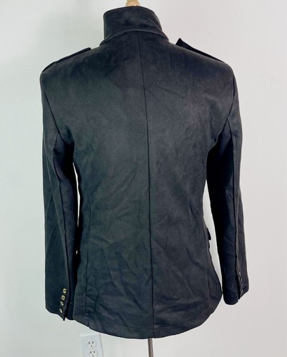 RNT22 Men's 5894-5 Faux Suede Safari Jacket Black Size 3XL(56) New - Picture 2 of 4