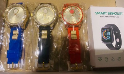 3 BLING WATCHES PLUS FREE SMART WATCH (Excellent Christmas Gift) fast shipping 
